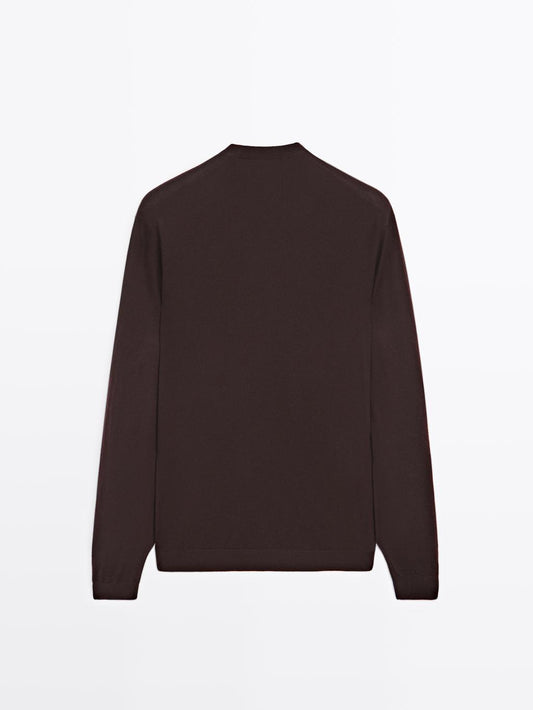 Knit wool blend sweater