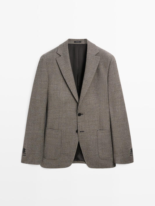 Houndstooth blazer