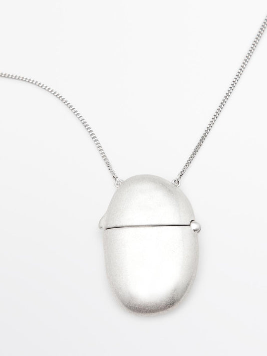 Necklace with oval box pendant