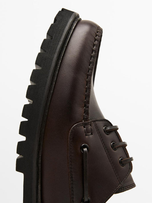 Nappa loafers with track sole