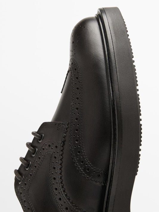 Nappa leather brogues