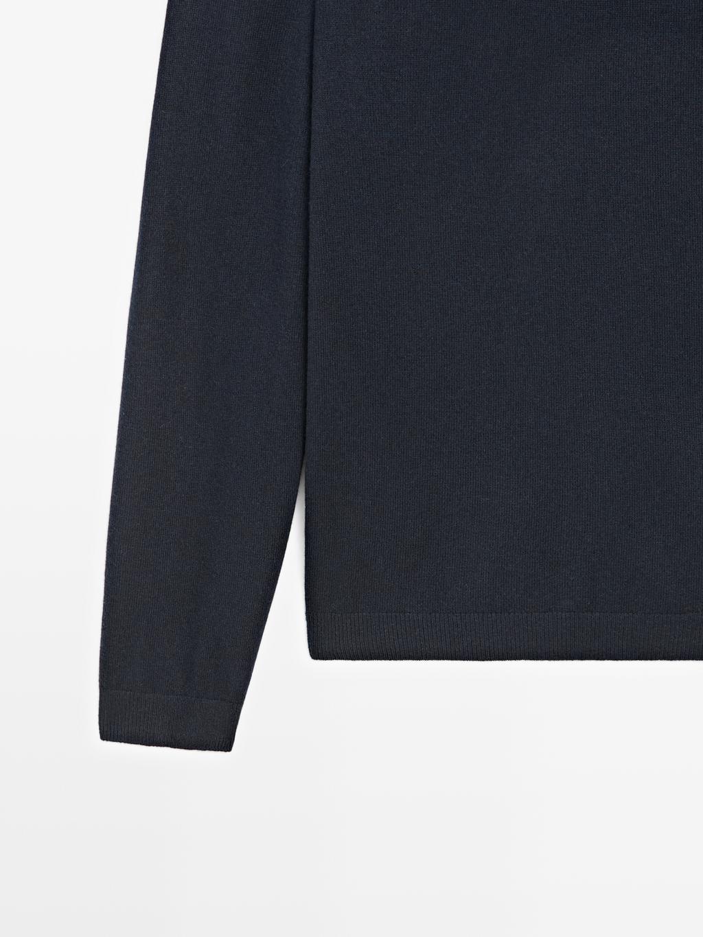 Wool and cashmere knit V-neck sweater - LIMITED