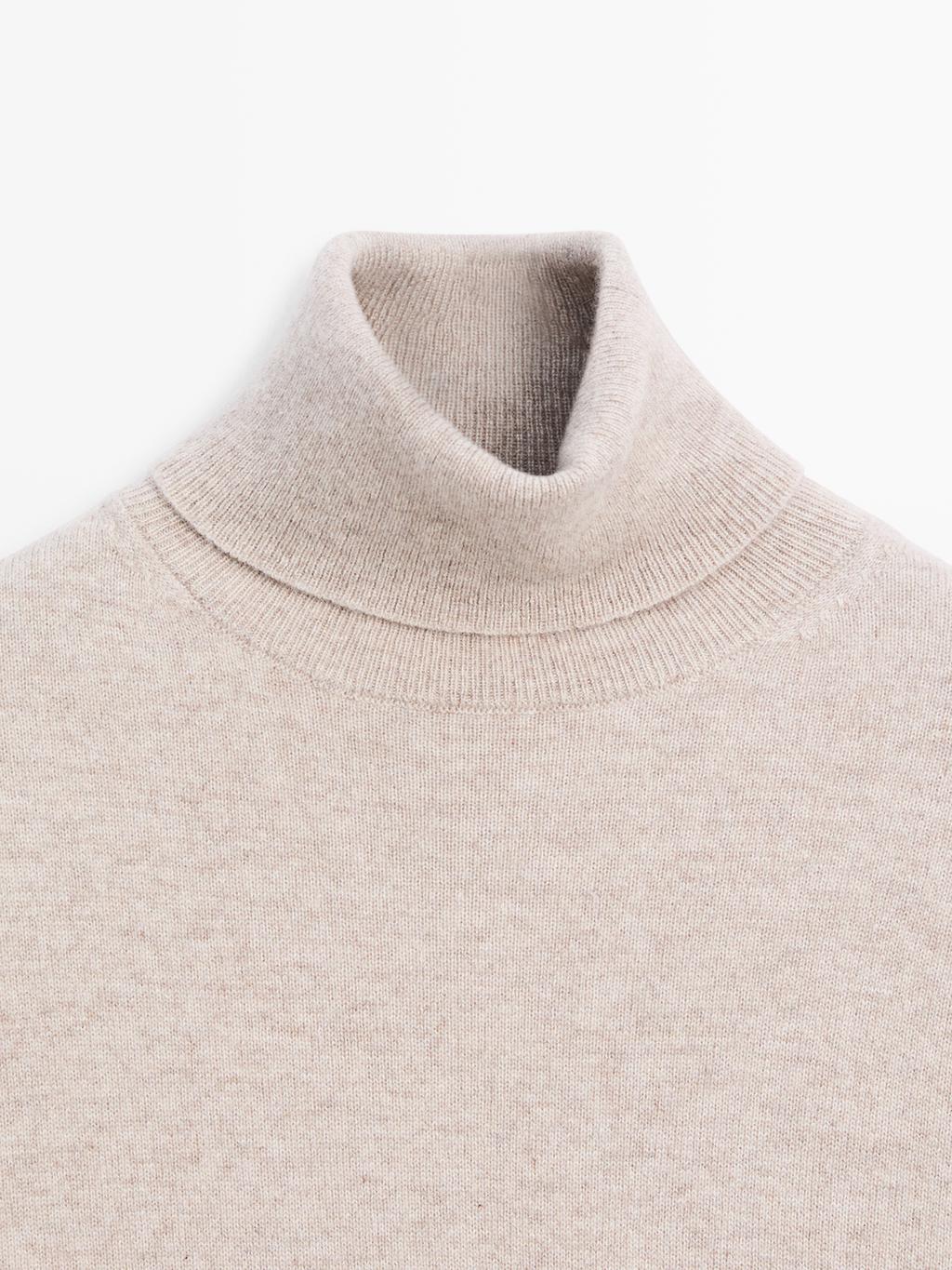 Knit 100% cashmere turtleneck sweater